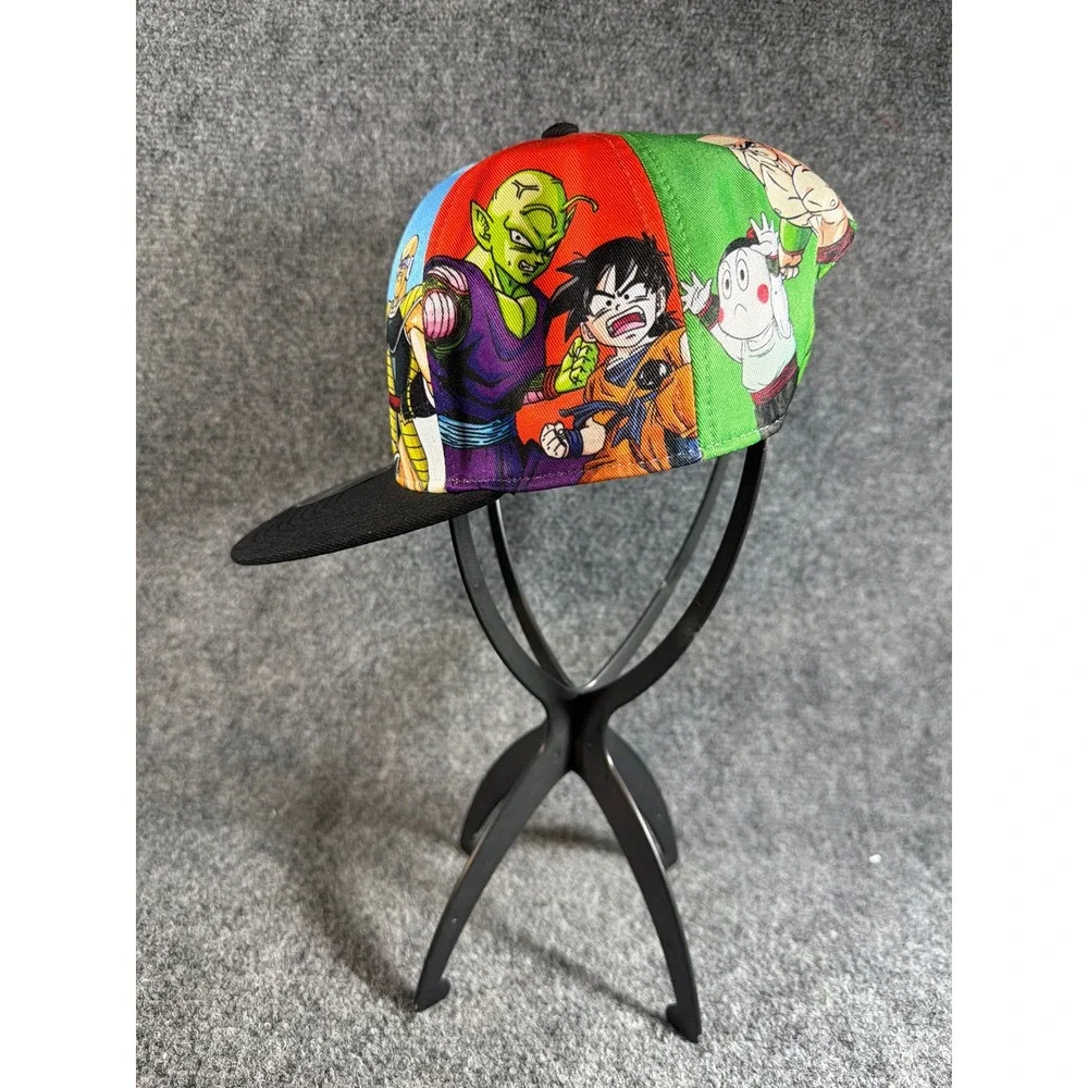 Bioworld Dragon Ball Z Anime Snapback Hat All Over Print Vegeta Goku OSFM Black